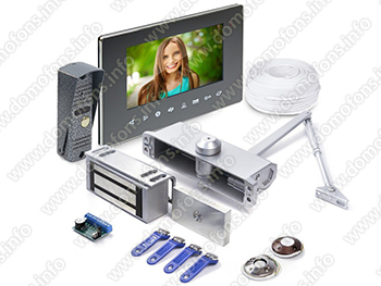 Комплект видеодомофона Eplutus EP-6814LG с электромагнитным замком Power Lock 400G